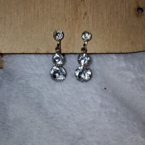 Vintage Gold Plated  Drop Earrings